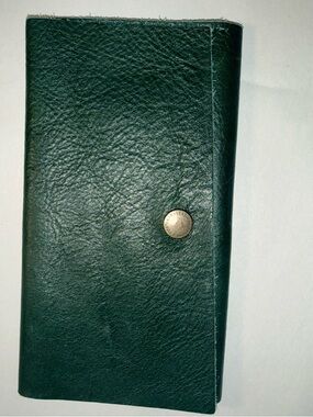 Portland Leather Green Pebble Leather Wallet